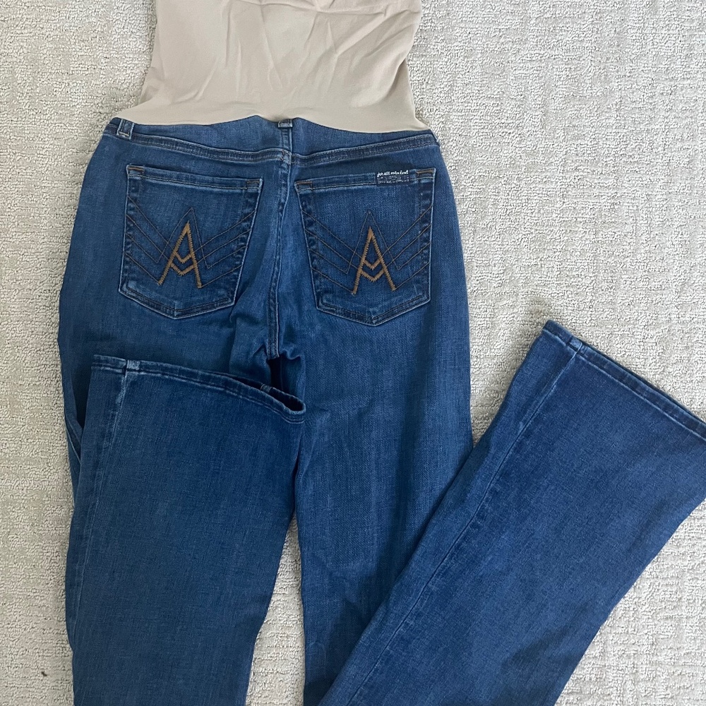 7 for All Mankind Maternity Flare Jeans Size 27